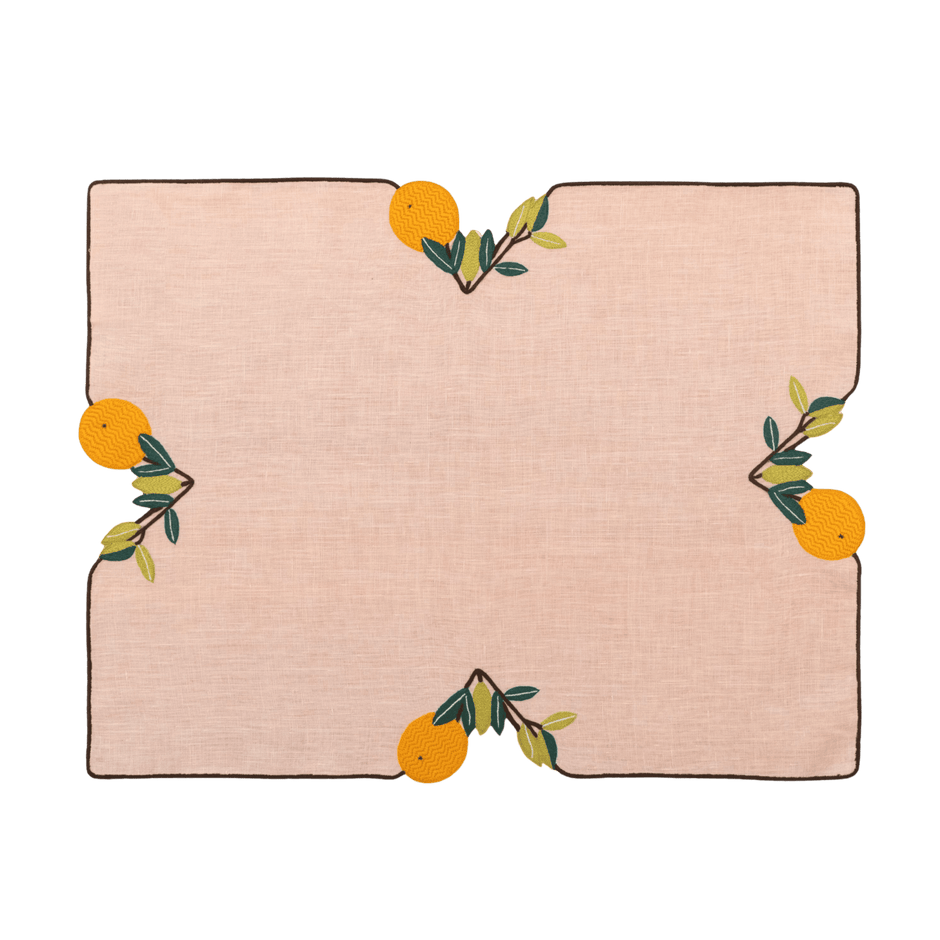 Hand Embroidered Farm To Table Placemats | Set of 4 - Aware House - Neem Crafts -
