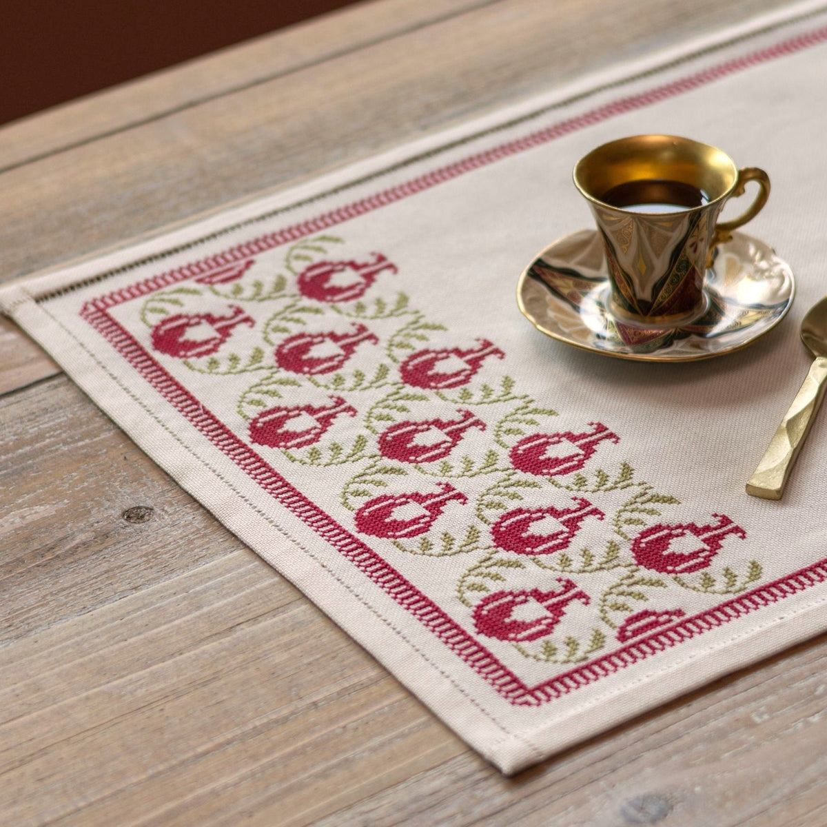 Pomegranate cross stitch folk embroidery kit-zoom-3