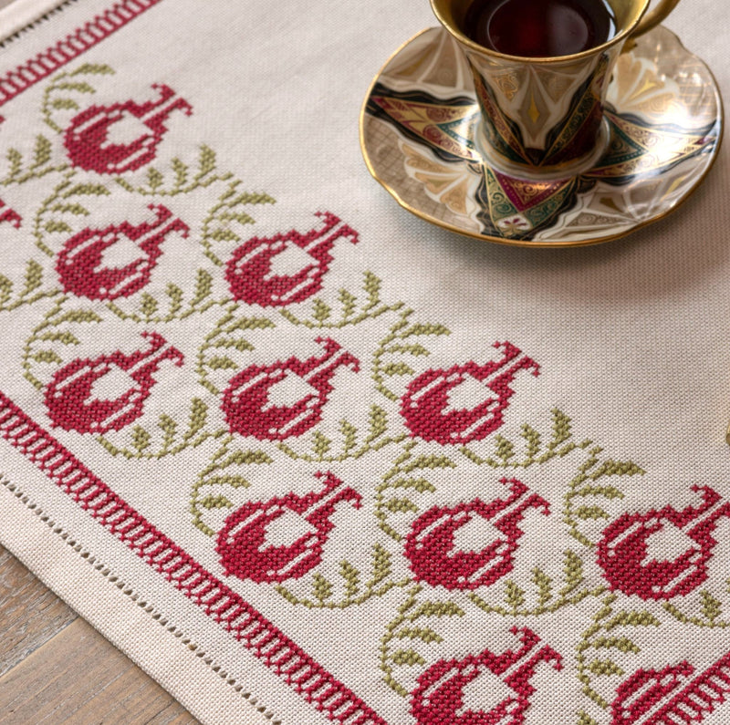 Pomegranate cross stitch folk embroidery kit-zoom-