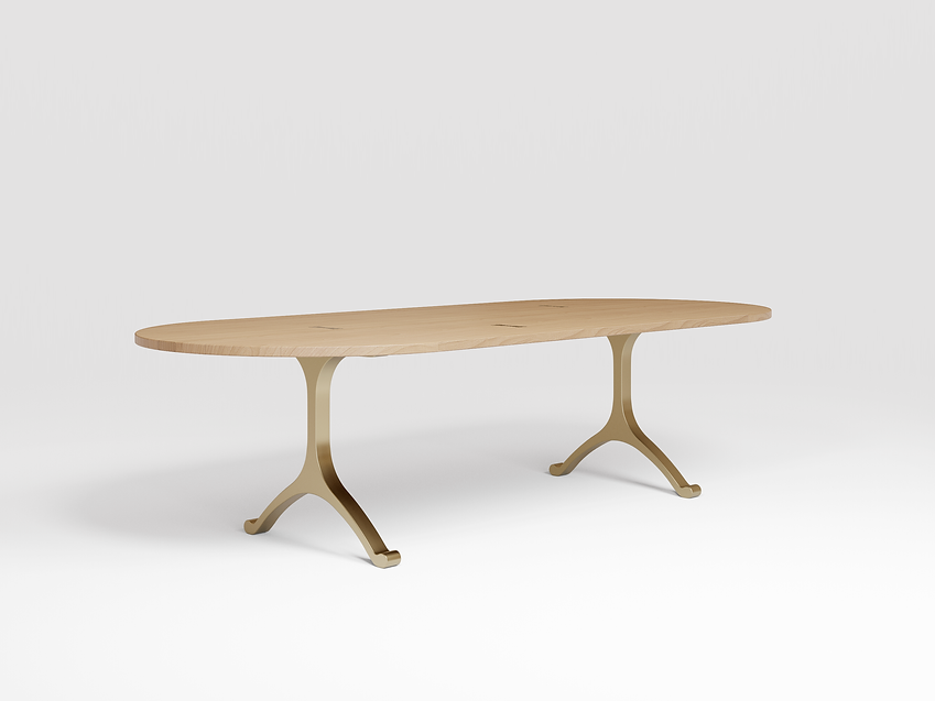 Pratt Oval Dining Table with Wishbone Legs