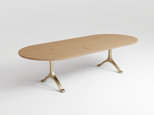 Pratt Oval Dining Table with Wishbone Legs
