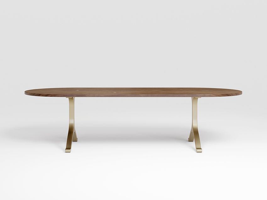 Pratt Oval Dining Table with Wishbone Legs