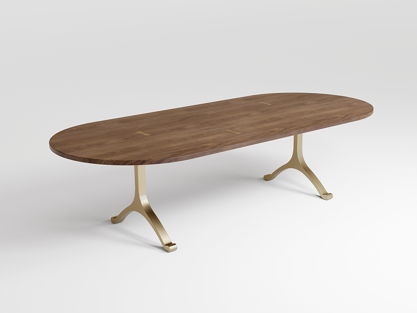 Pratt Oval Dining Table with Wishbone Legs