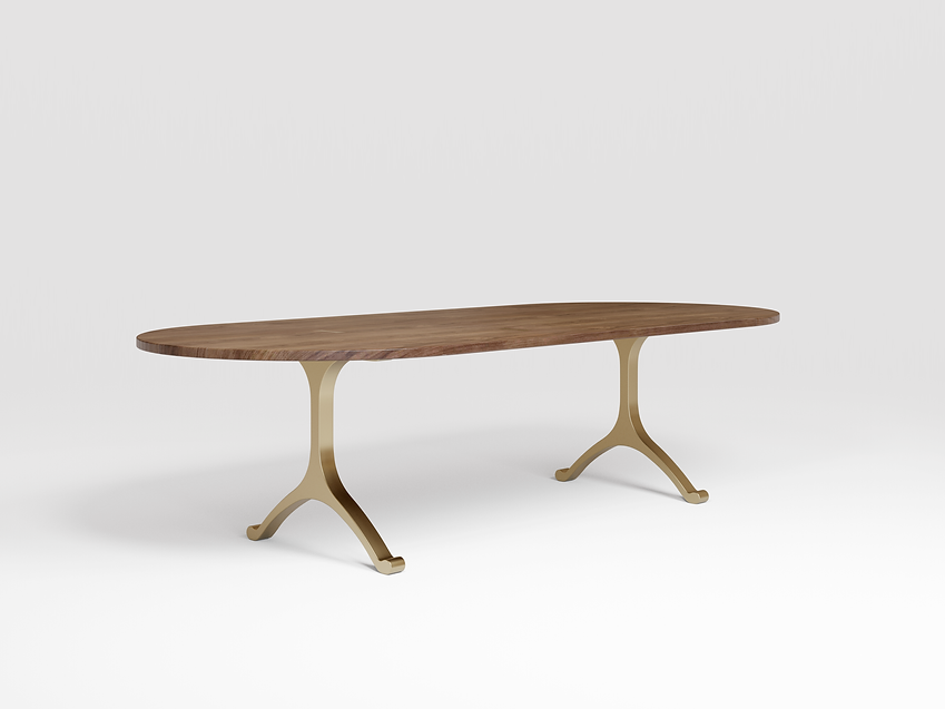 Pratt Oval Dining Table with Wishbone Legs