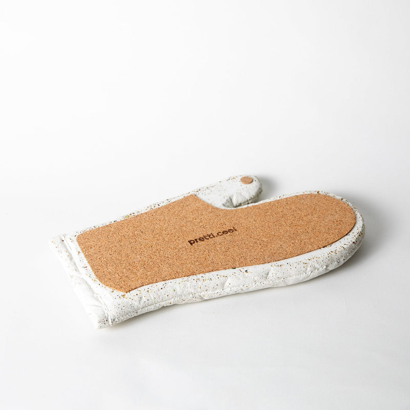 Oven Mitt Trivet | White Terrazzo-zoom-