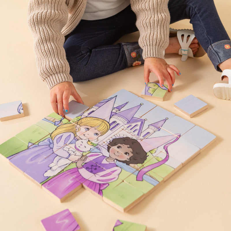 Magic Magnetic Wooden Puzzle with Cotton Bag | Friendly Robot-zoom-