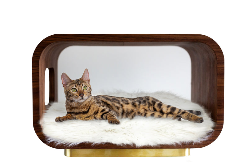 LUNA Bed in Walnut-zoom-