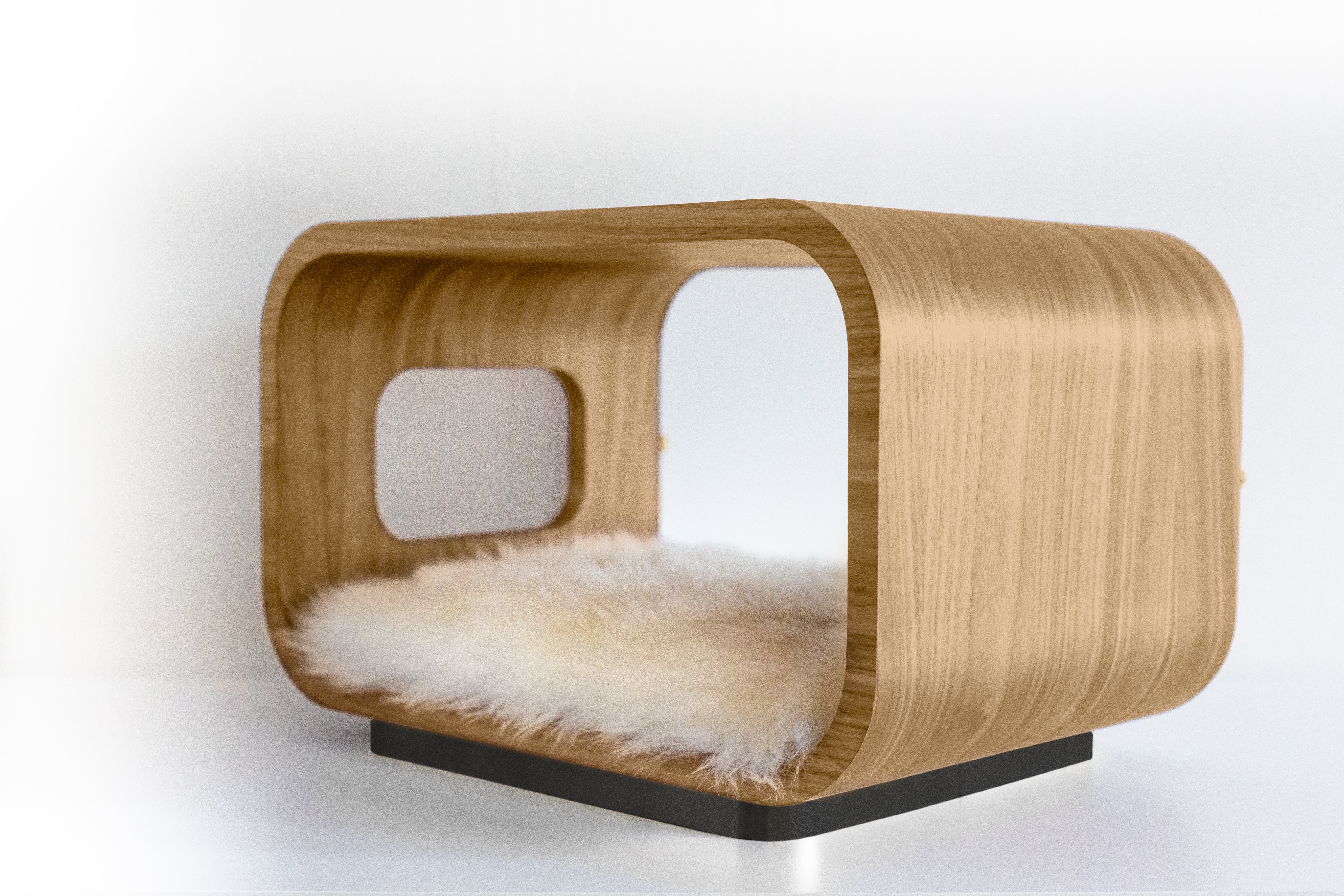 LUNA Bed in White Oak