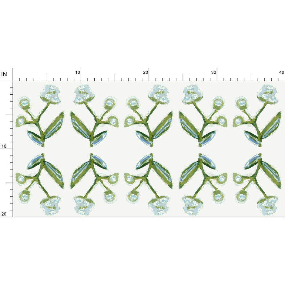 Antonia Fabric (Blue & Green) – Custom Cotton Linen Blend