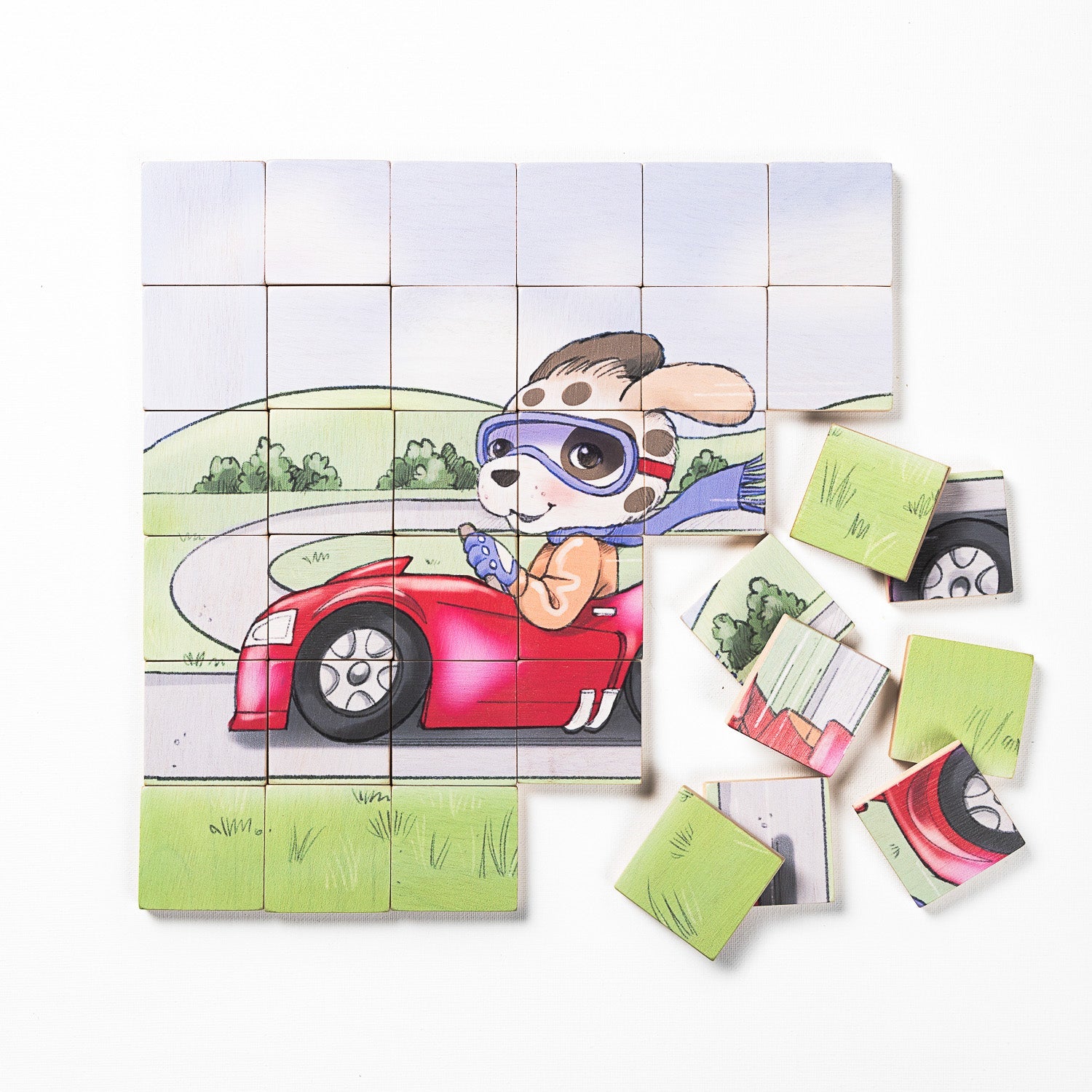 Magic Magnetic Wooden Puzzle with Cotton Bag | Puppy Racer-zoom-2