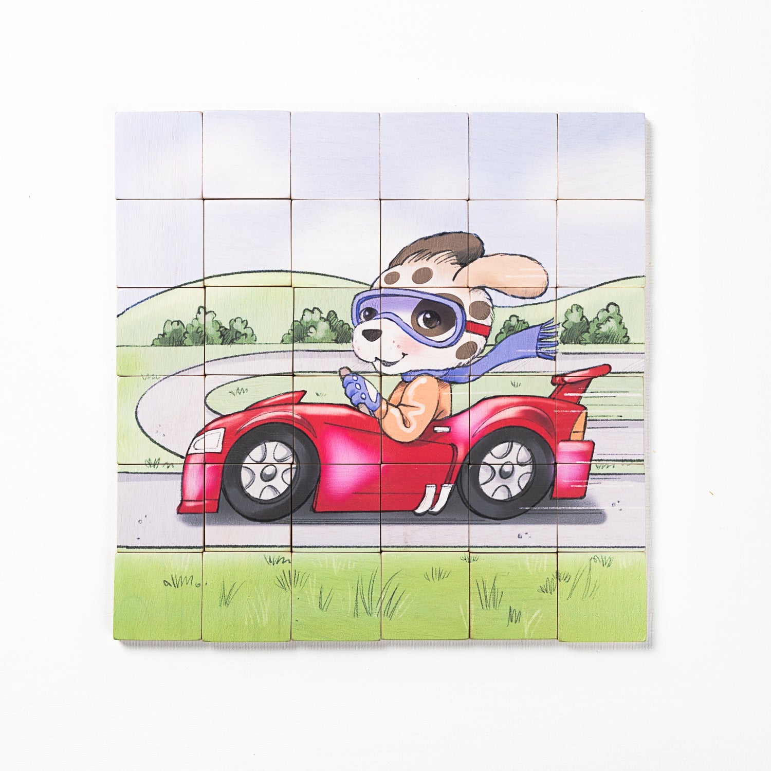 Magic Magnetic Wooden Puzzle with Cotton Bag | Puppy Racer-zoom-1