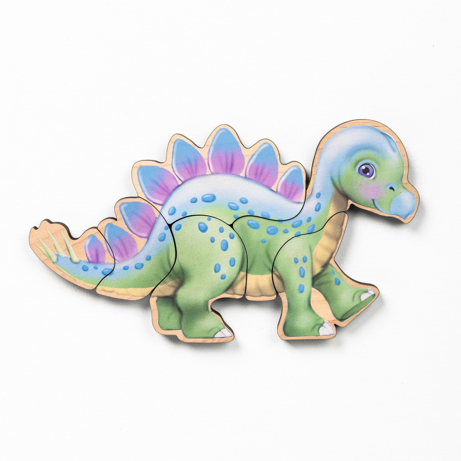 Dinosaur Magnetic Wooden Puzzle Set with Cotton Bag-8