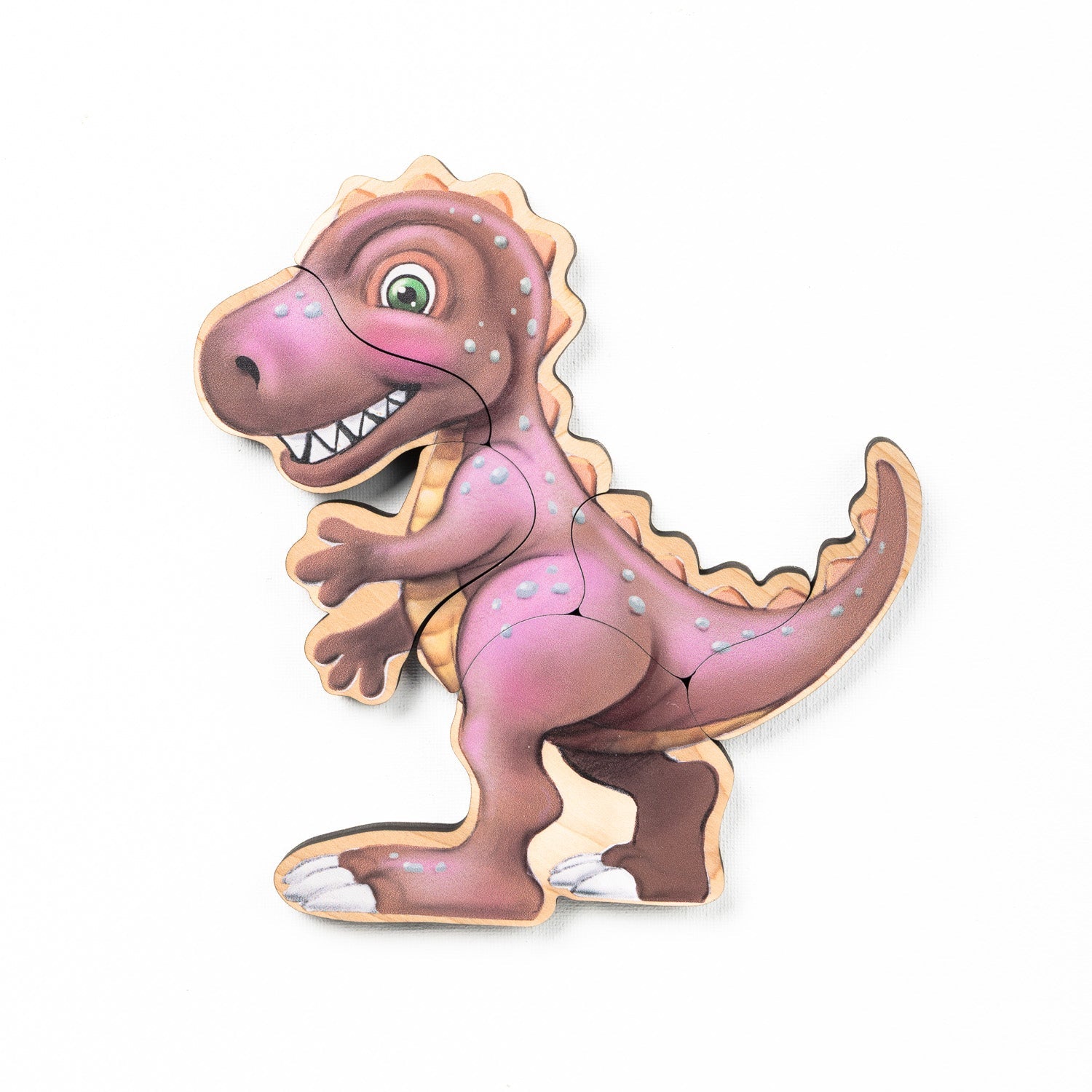 Dinosaur Magnetic Wooden Puzzle Set with Cotton Bag-zoom-7