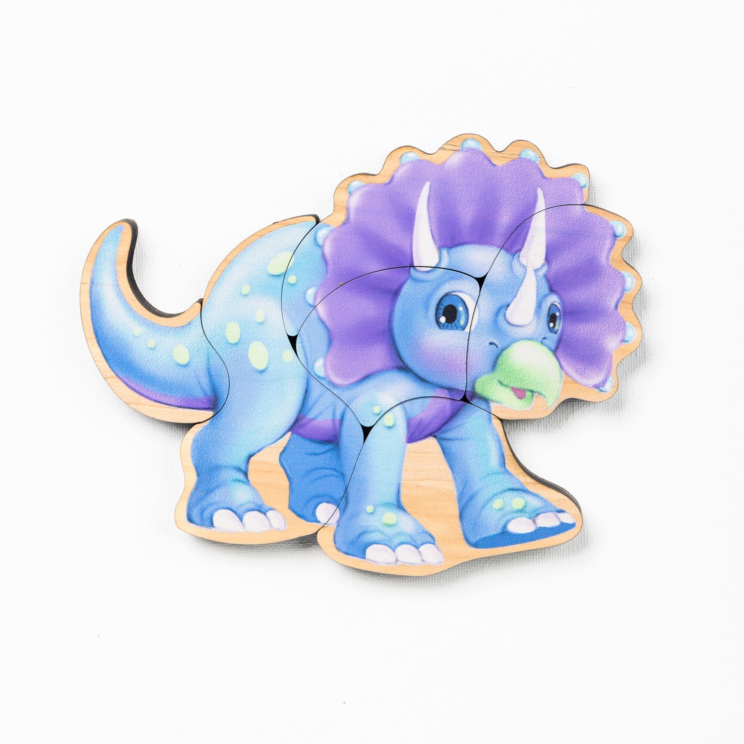 Dinosaur Magnetic Wooden Puzzle Set with Cotton Bag-6