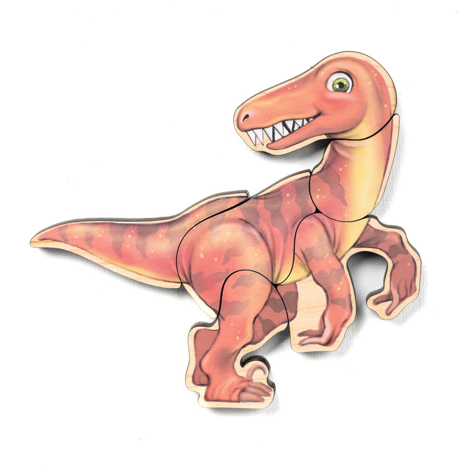 Dinosaur Magnetic Wooden Puzzle Set with Cotton Bag-9