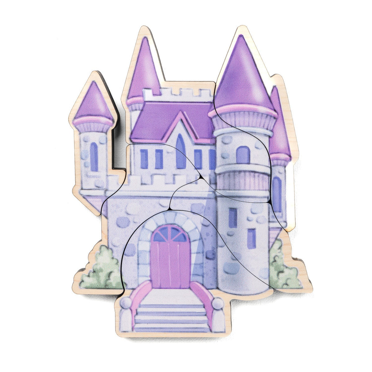 Fairytale Magnetic Wooden Puzzle Set with Cotton Bag - Aware House - Miller Boys Vintage Toys -