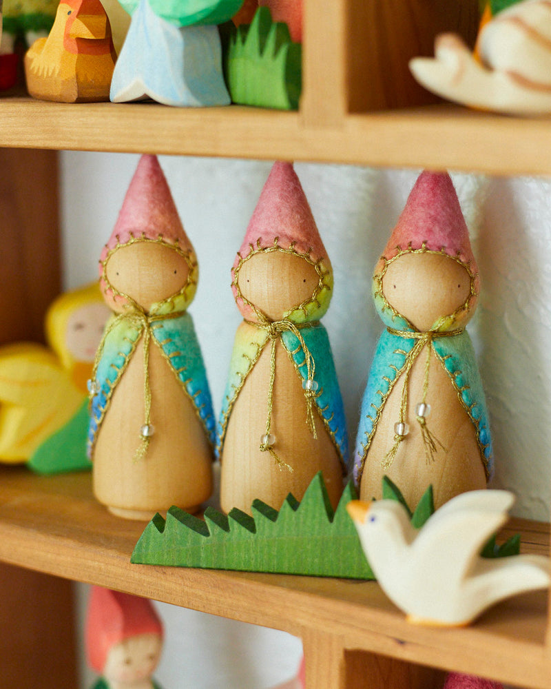 Rainbow Wooden Gnome-zoom-