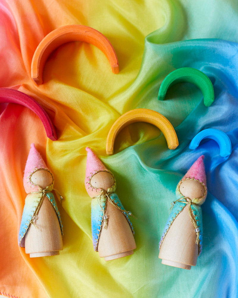 Rainbow Wooden Gnome-zoom-