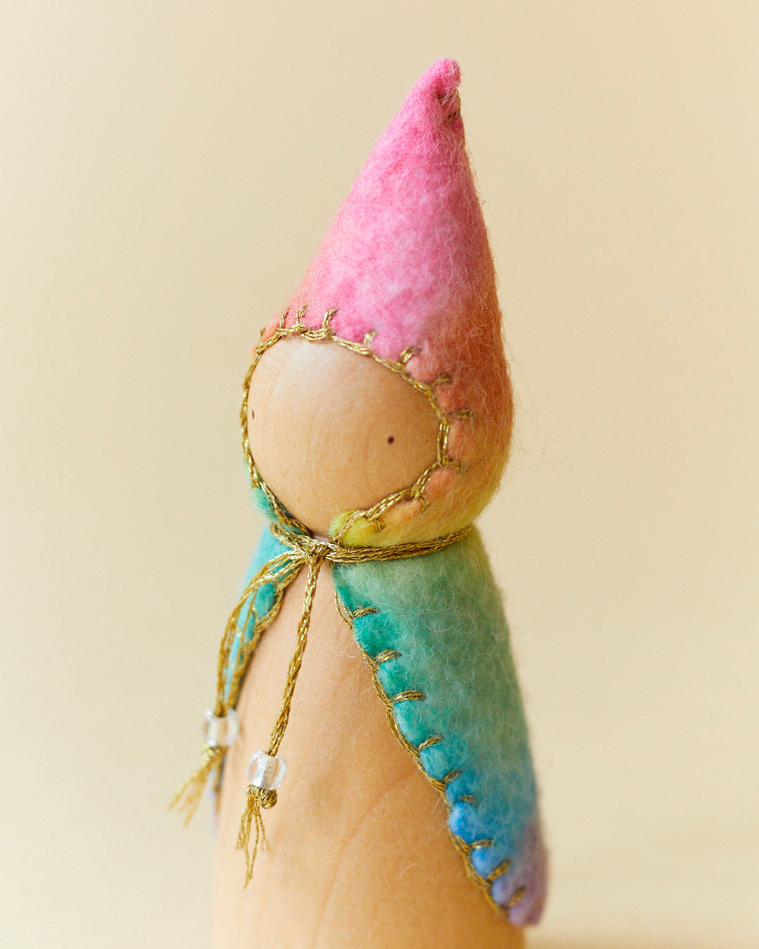 Rainbow Wooden Gnome-zoom-7