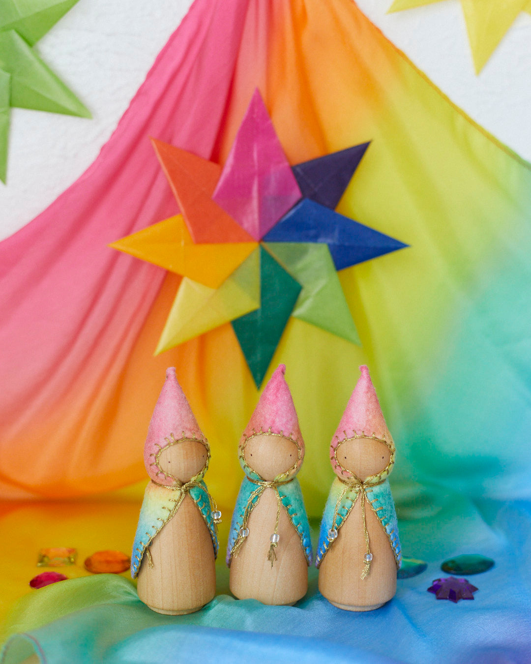 Rainbow Wooden Gnome-zoom-9