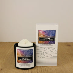 Rainier National Park Candle | Fir Scented Soy Candle with 3D Mount Rainier - Aware House