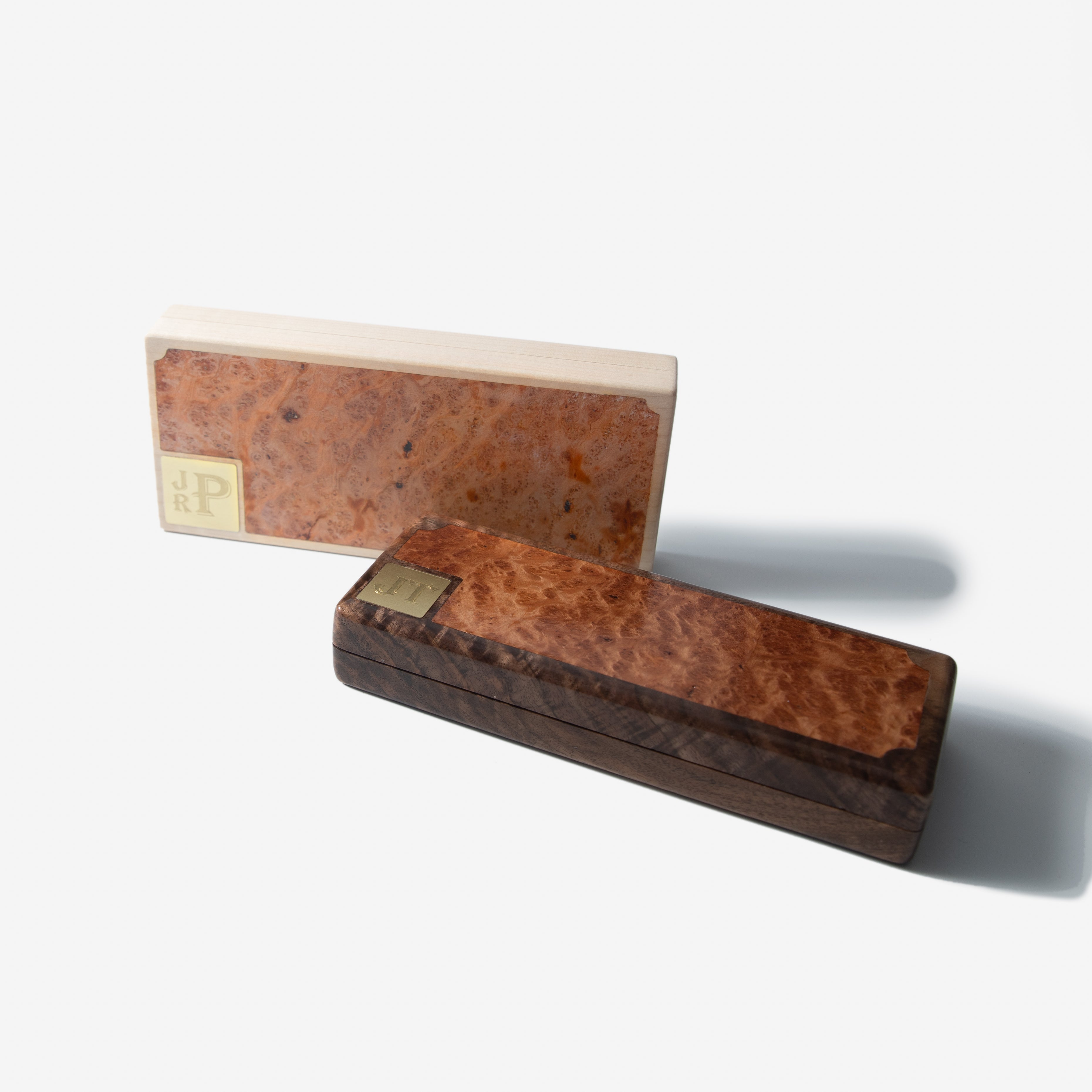 Cigar Travel Case | Redwood Burl Inlay | Spanish Cedar Lining-zoom-8