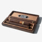 Cigar Travel Case | Redwood Burl Inlay | Spanish Cedar Lining