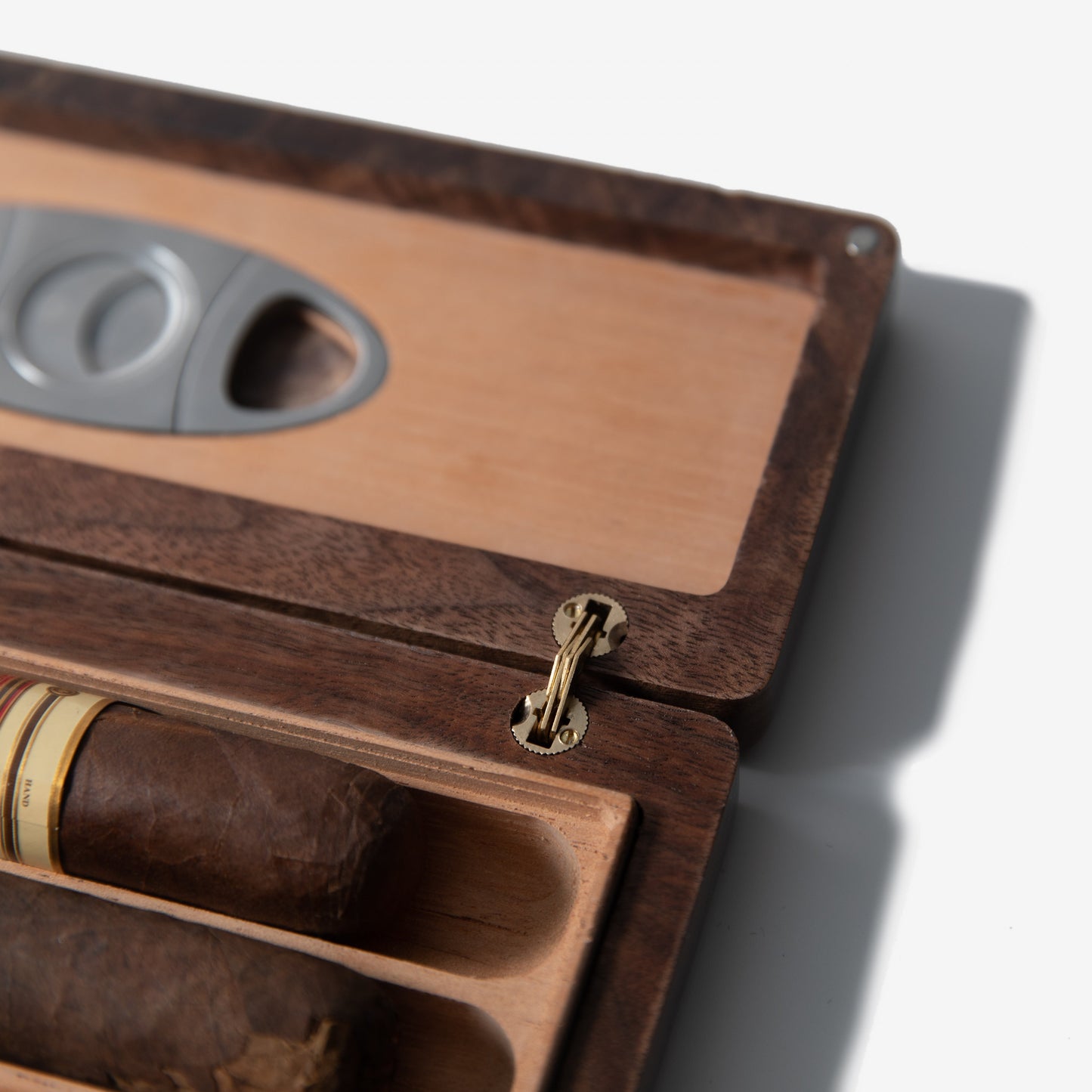 Cigar Travel Case | Redwood Burl Inlay | Spanish Cedar Lining