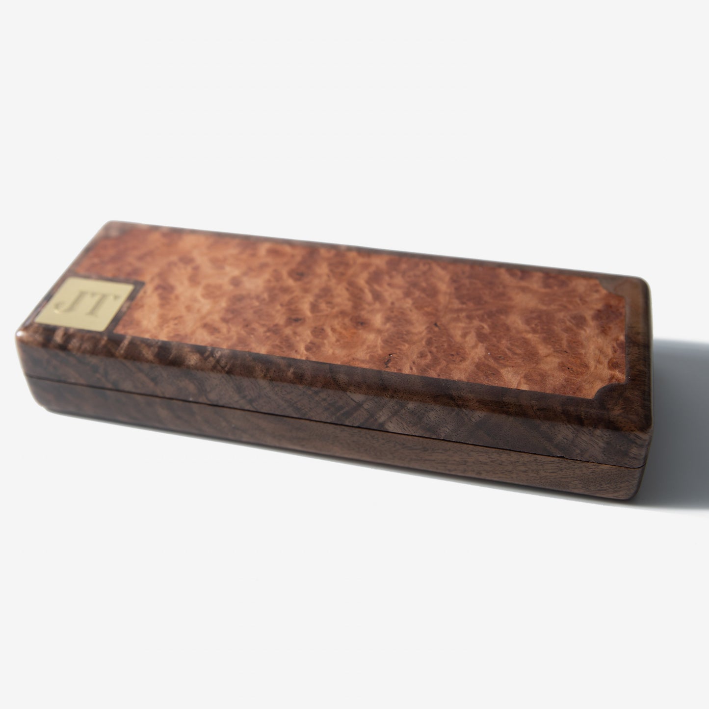 Cigar Travel Case | Redwood Burl Inlay | Spanish Cedar Lining