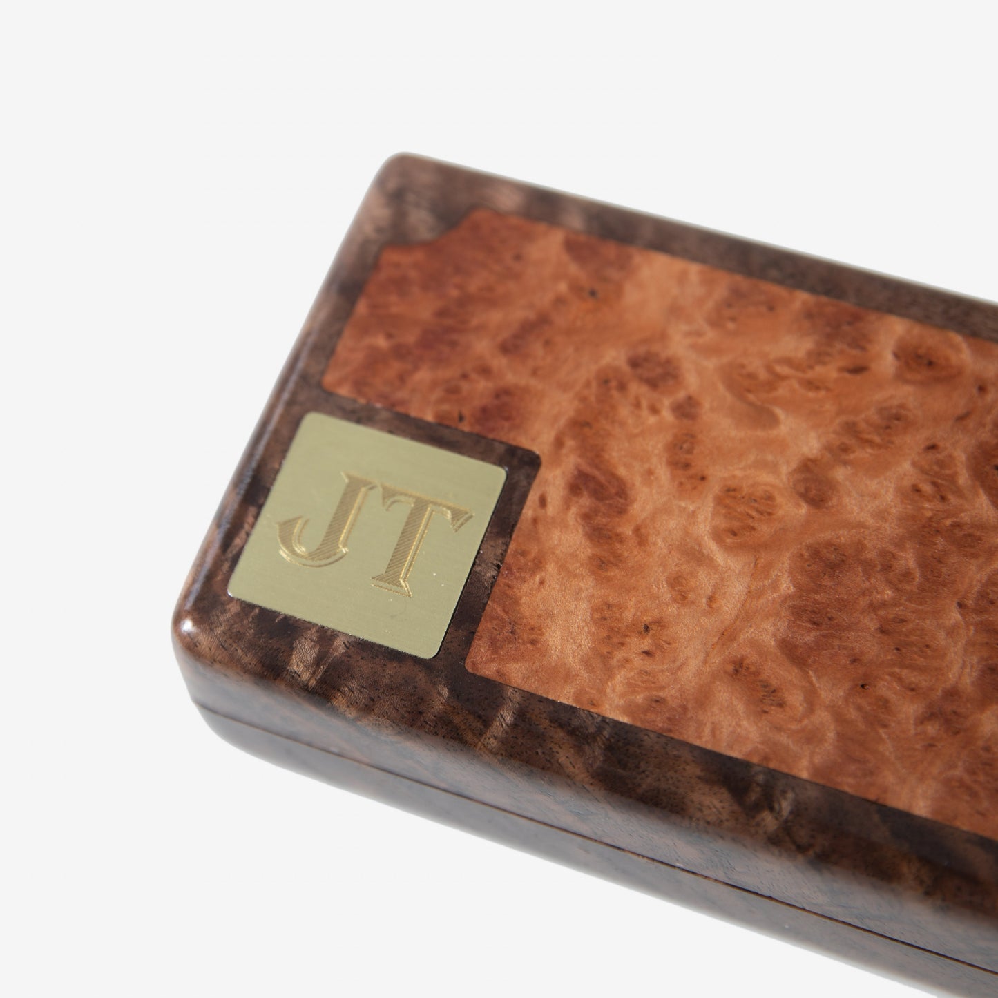 Cigar Travel Case | Redwood Burl Inlay | Spanish Cedar Lining