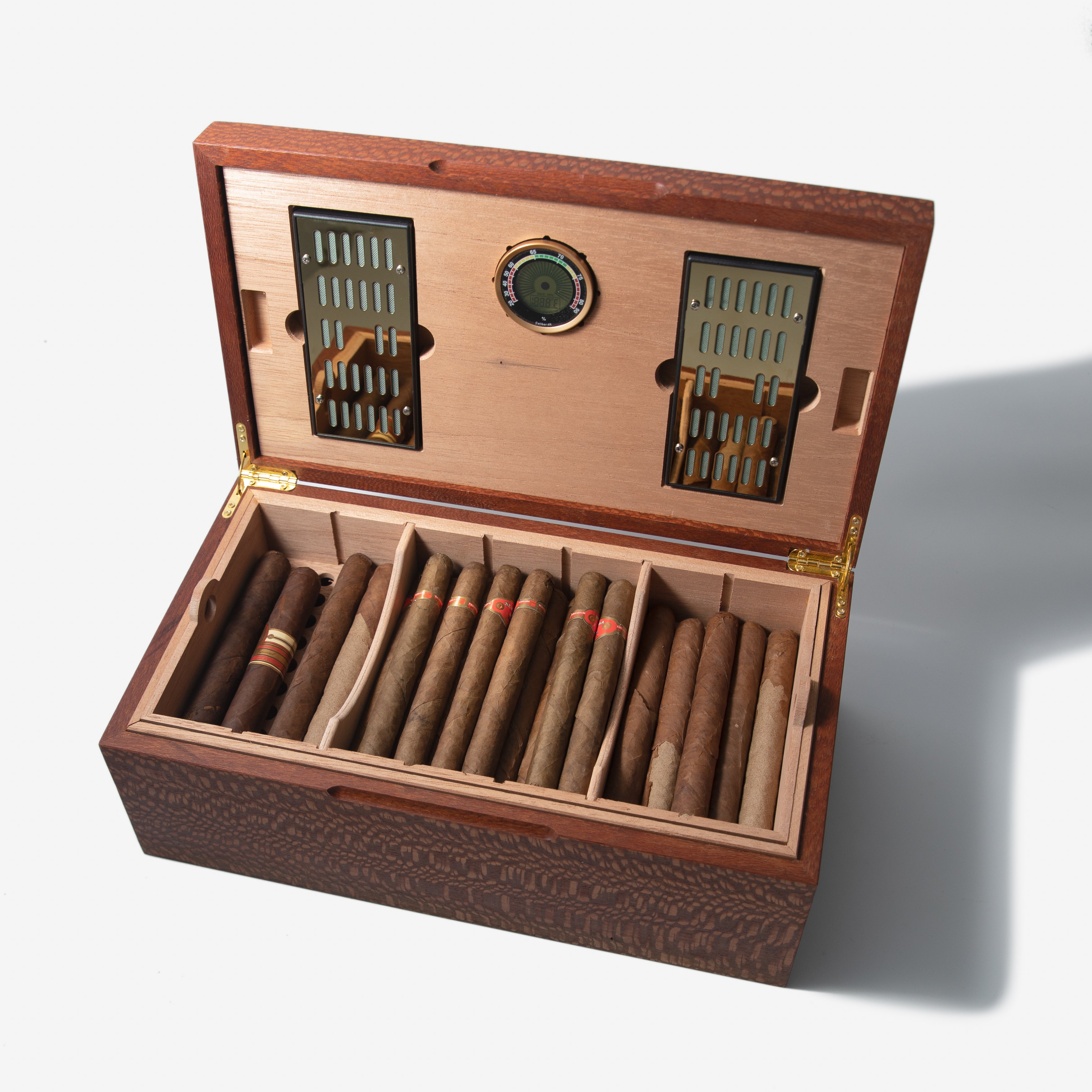 Cigar Humidor | Lacewood with Spanish Cedar Lining | 80 Capacity-zoom-3