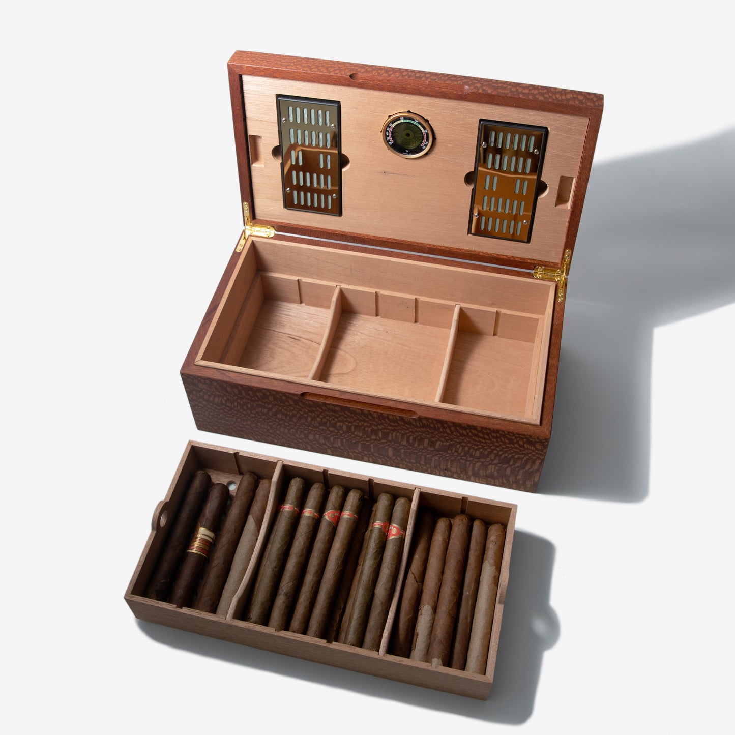Cigar Humidor | Lacewood with Spanish Cedar Lining | 80 Capacity