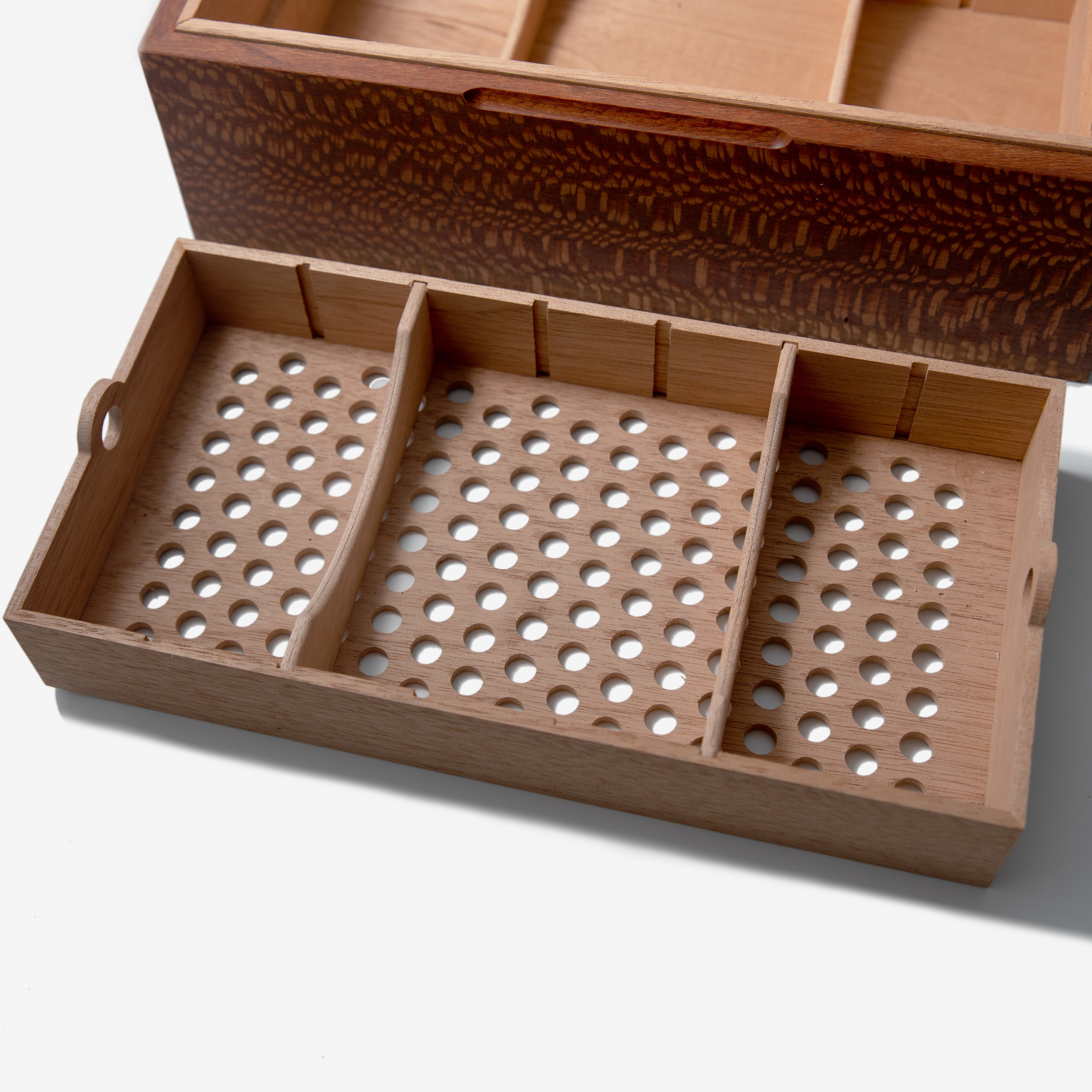 Cigar Humidor | Lacewood with Spanish Cedar Lining | 80 Capacity-zoom-13