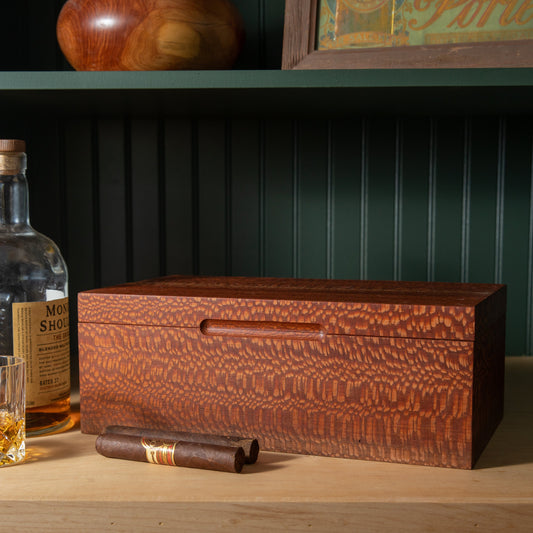 Cigar Humidor | Lacewood with Spanish Cedar Lining | 80 Capacity