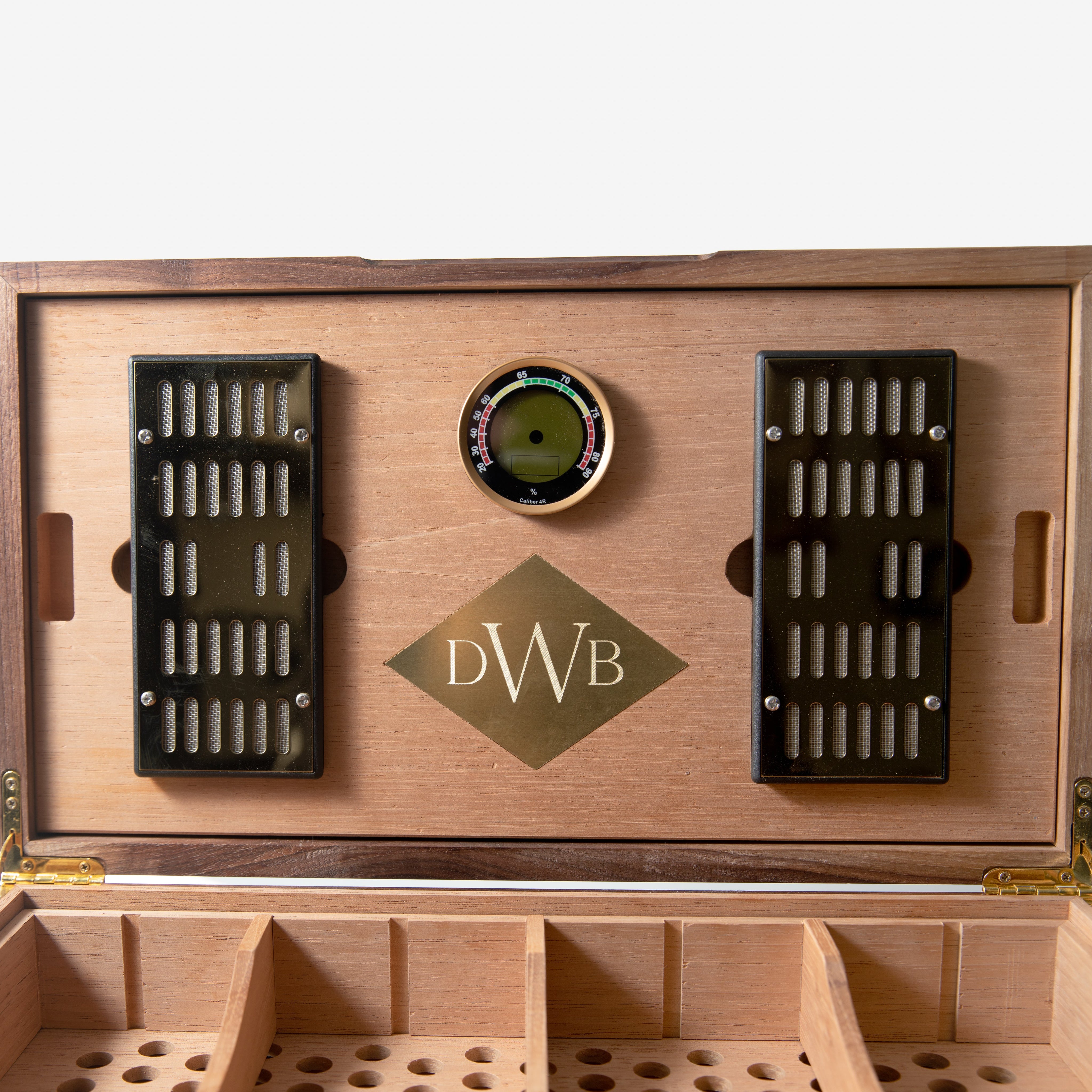 Cigar Humidor |  Black Walnut with Spanish Cedar Lining - 80 Capacity-zoom-10