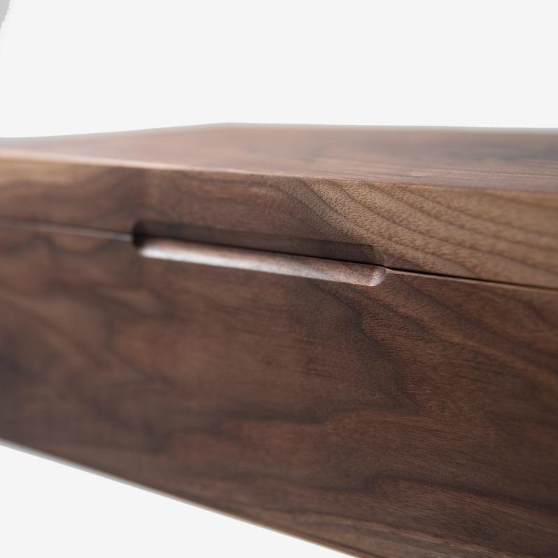 Cigar Humidor |  Black Walnut with Spanish Cedar Lining - 80 Capacity-zoom-