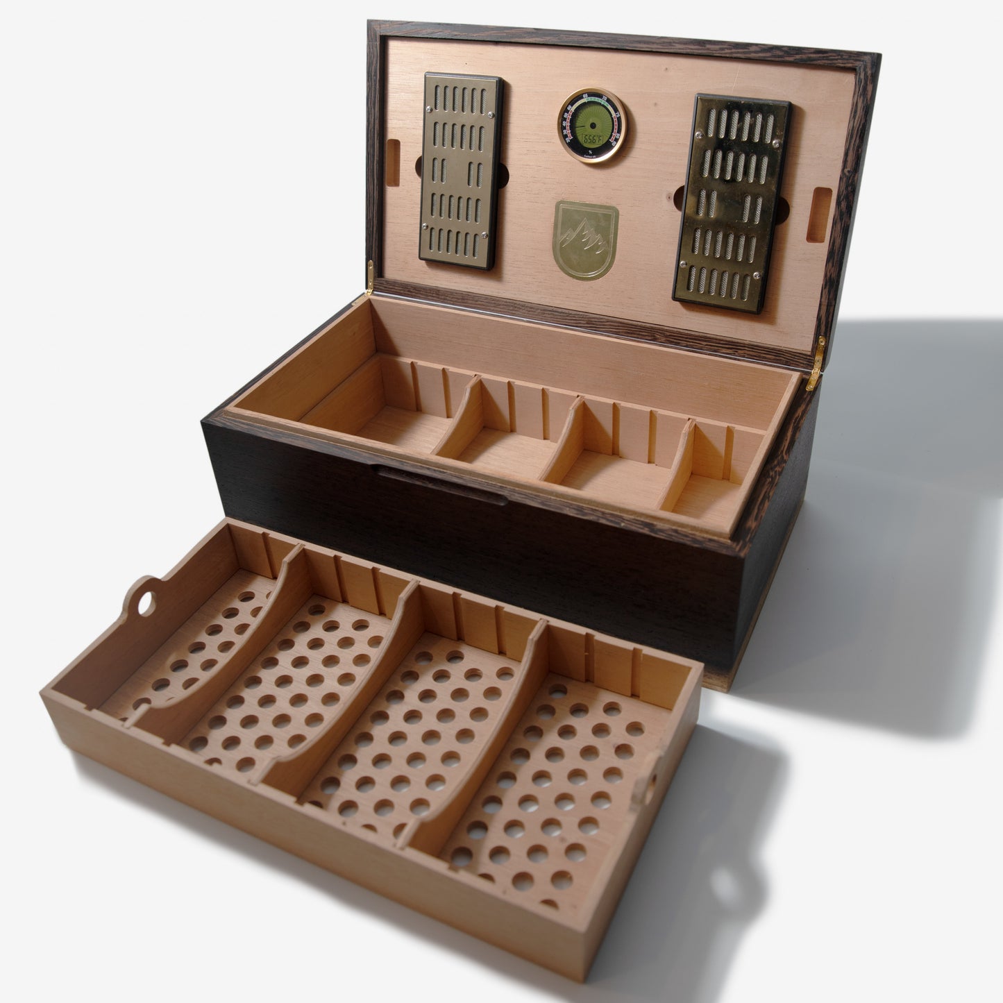 Cigar Humidor | Wenge with Spanish Cedar Lining - 80 Capacity