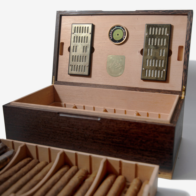 Cigar Humidor | Wenge with Spanish Cedar Lining - 80 Capacity-zoom-