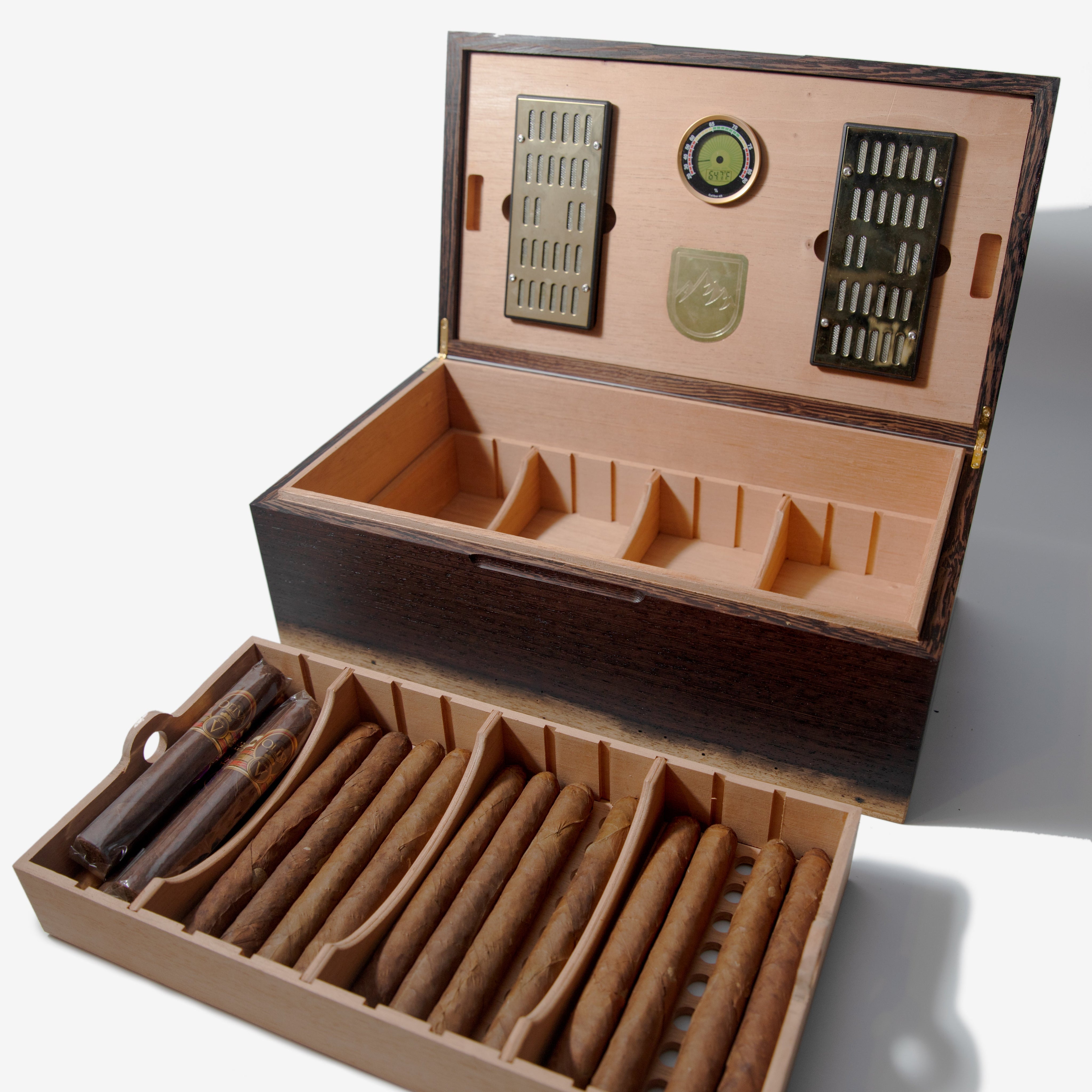Cigar Humidor | Wenge with Spanish Cedar Lining - 80 Capacity-zoom-6