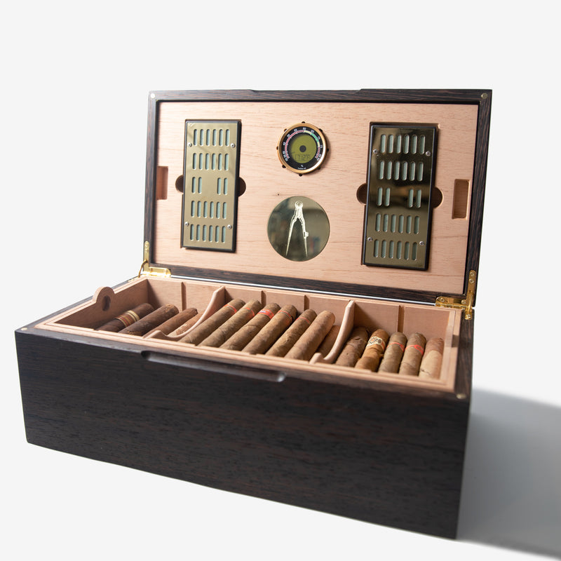 Cigar Humidor | Wenge with Spanish Cedar Lining - 80 Capacity-zoom-