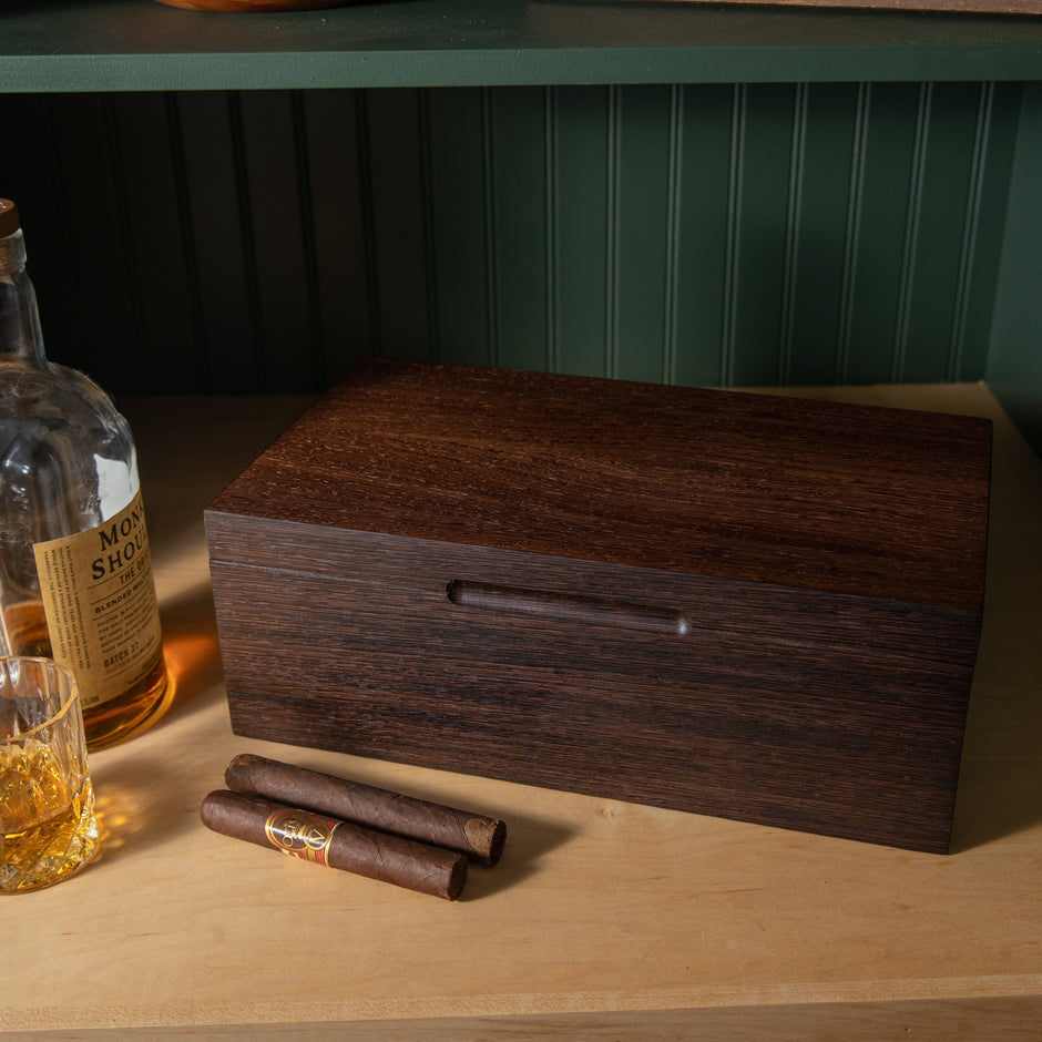Cigar Humidor | Wenge with Spanish Cedar Lining - 80 Capacity