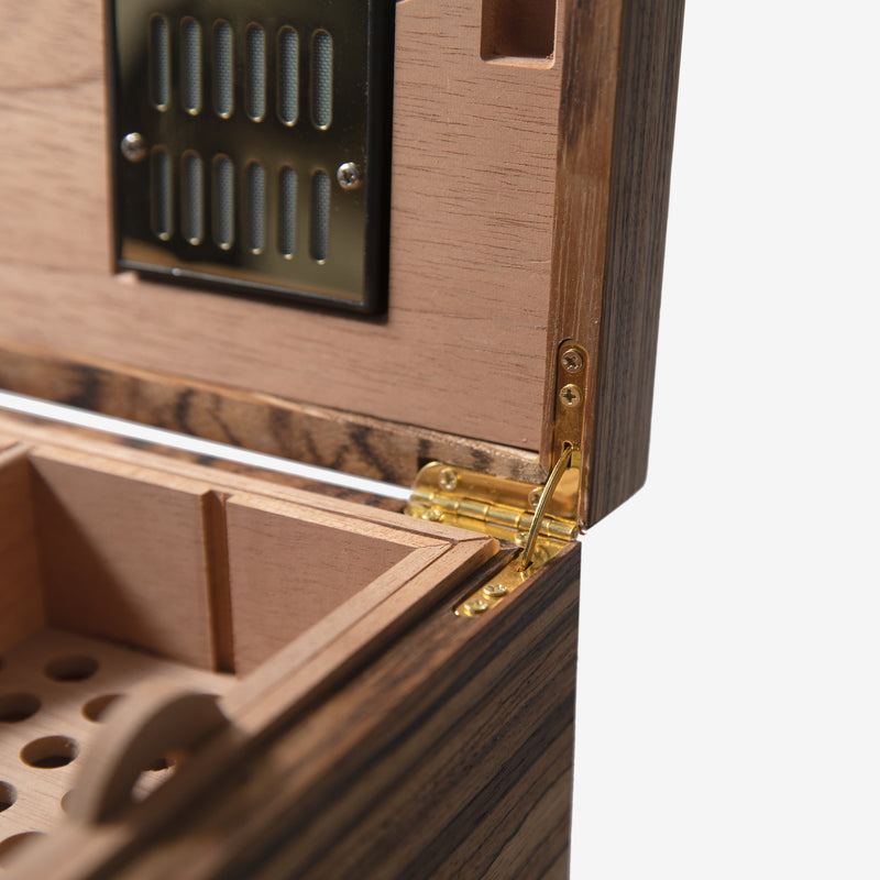 Cigar Humidor | Zebrawood with Spanish Cedar Lining | 80 Capacity-zoom-