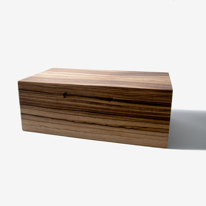 Cigar Humidor | Zebrawood with Spanish Cedar Lining | 80 Capacity-zoom-