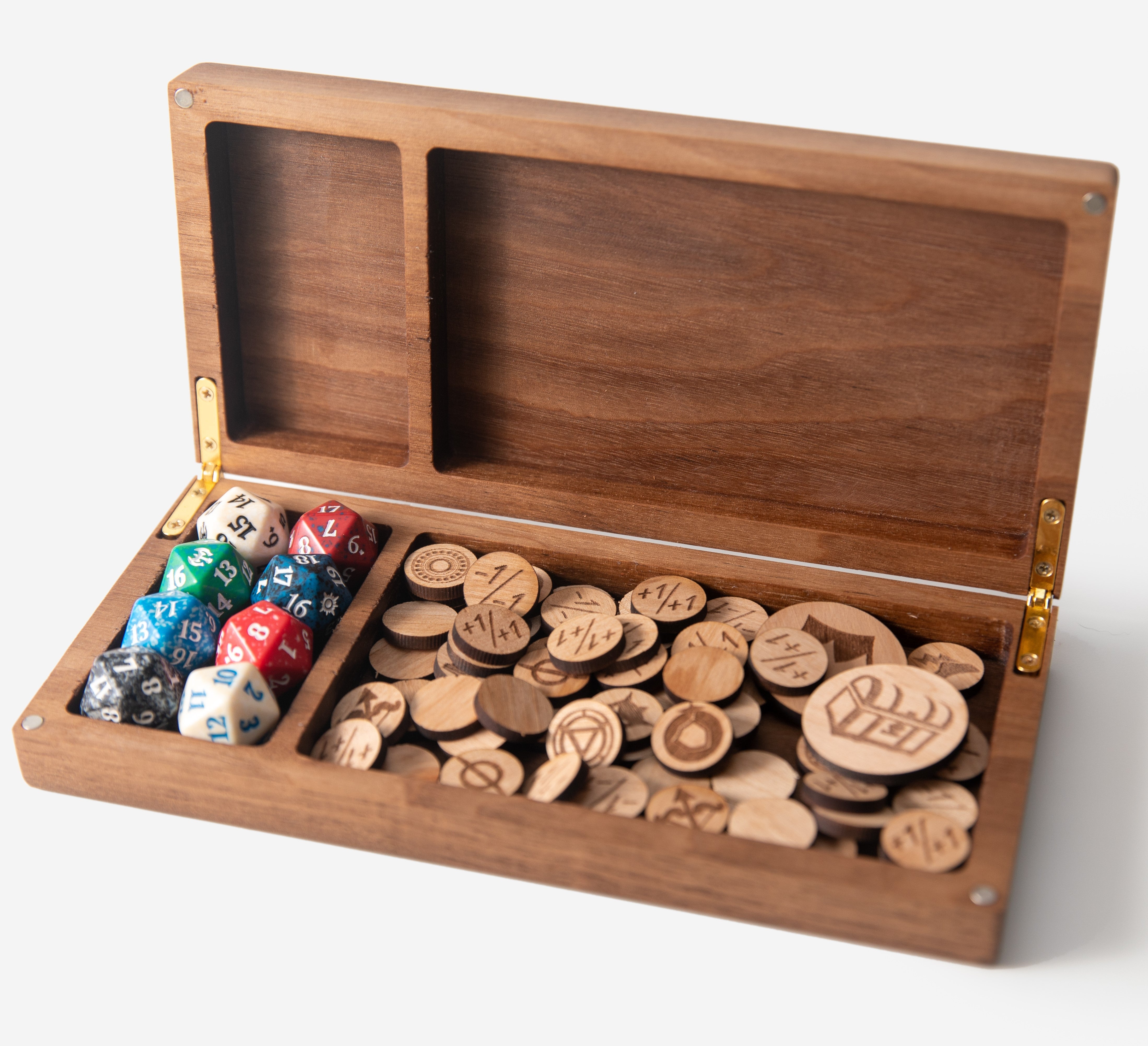 Magic: The Gathering | 66-Piece Counter & Token Set with Hardwood Case