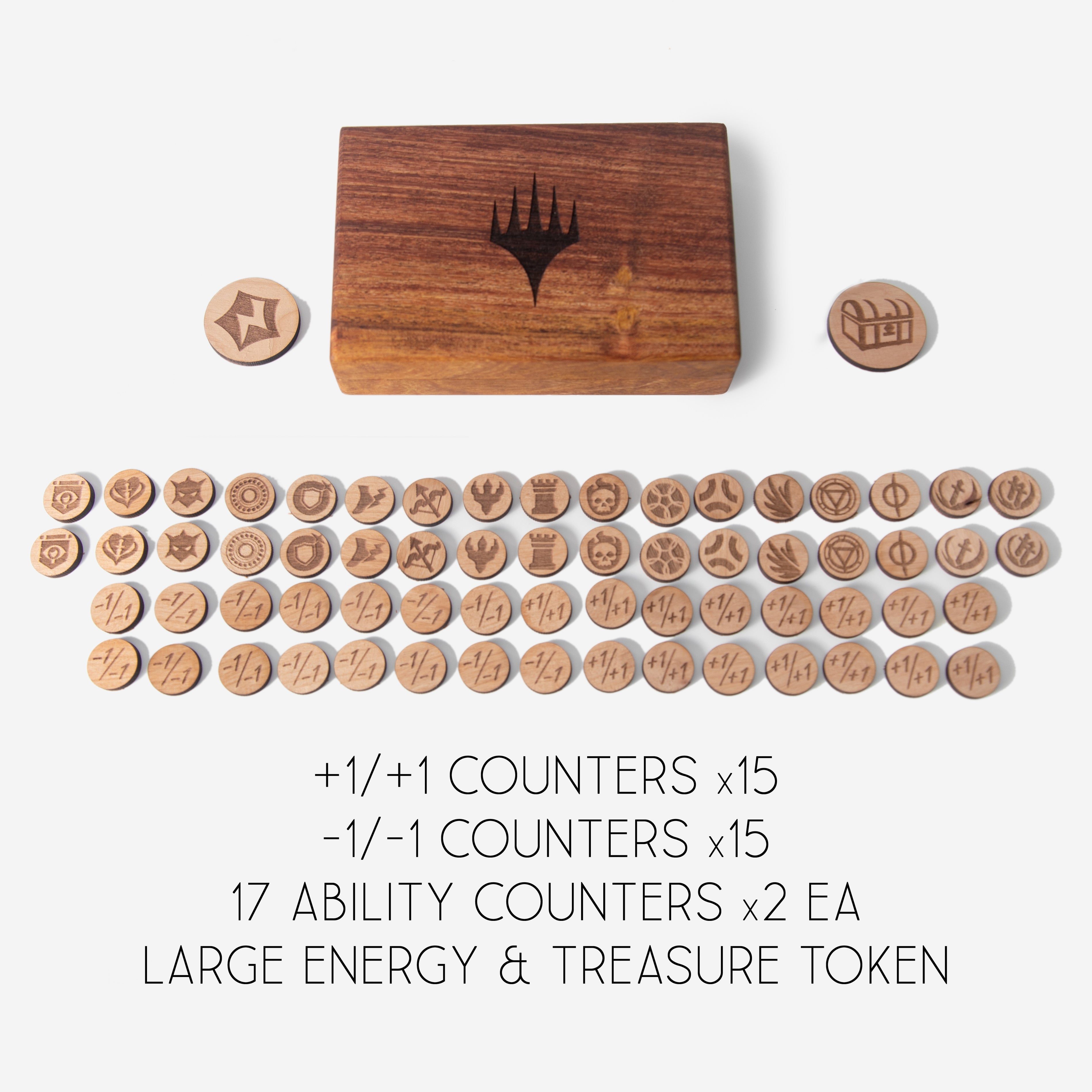 Magic: The Gathering | 66-Piece Counter & Token Set with Hardwood Case-zoom-7