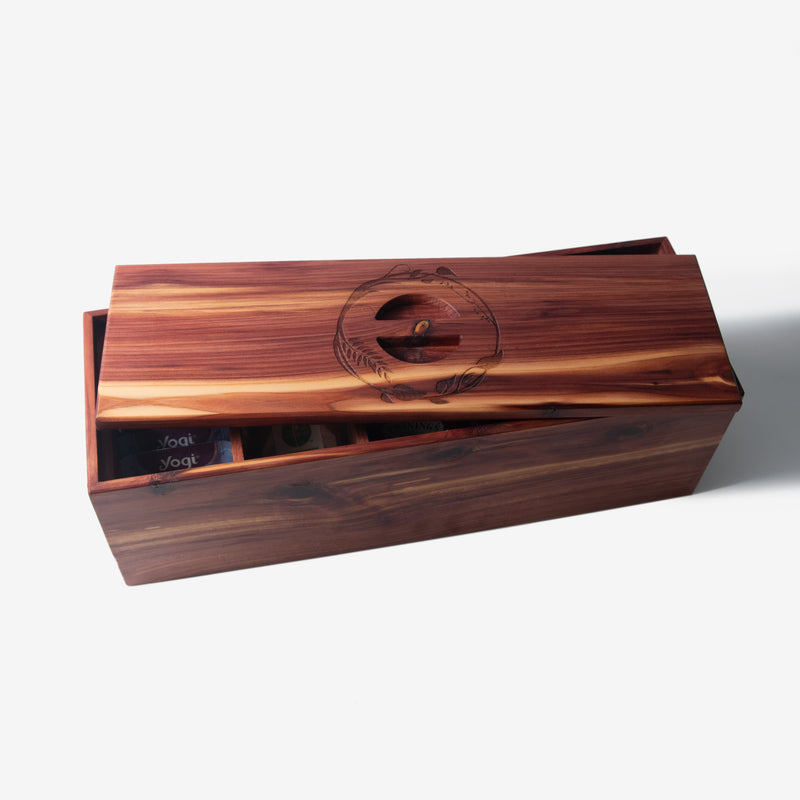 Tea Box | Red Cedar | 5 Compartments-zoom-