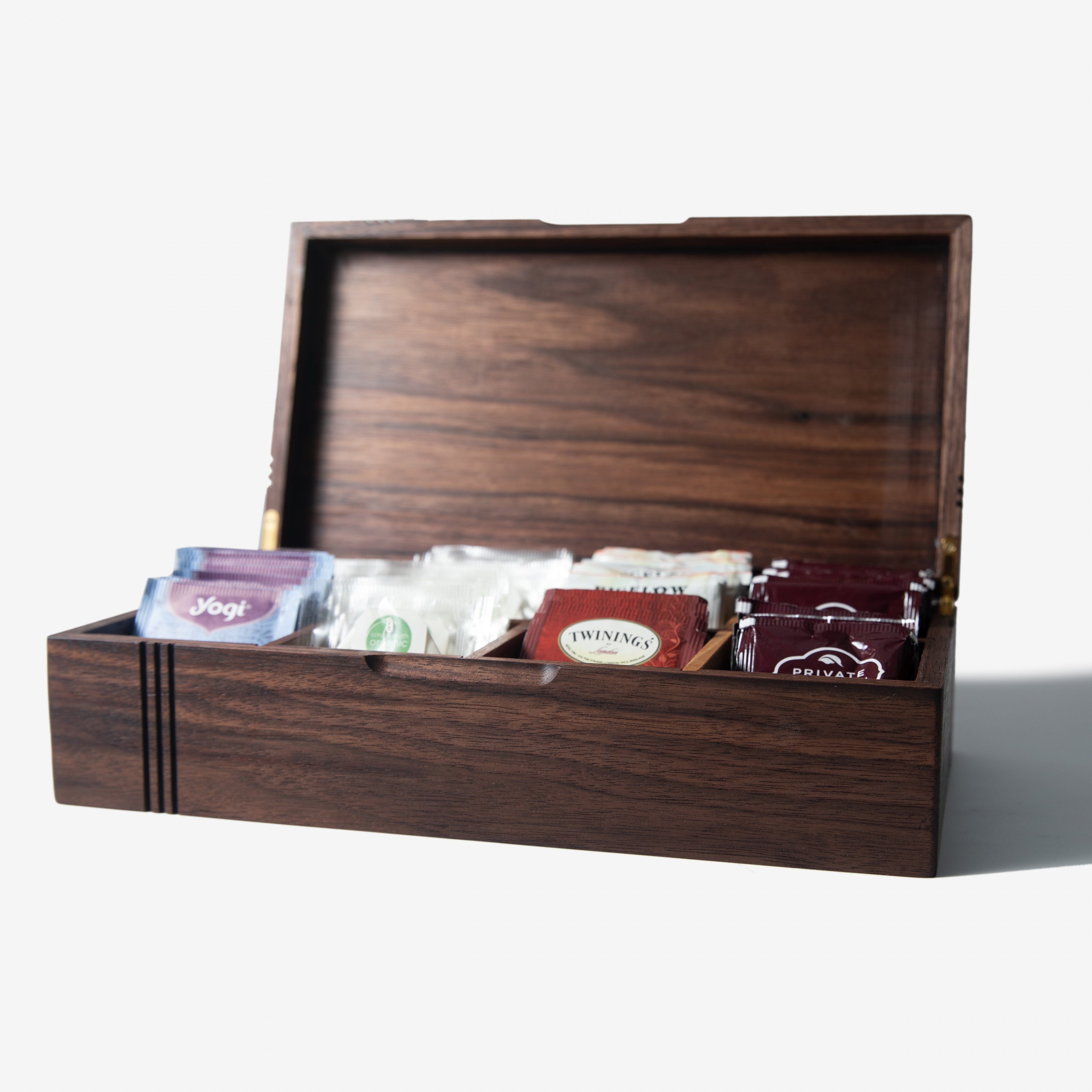 Tea Chest | Black Walnut | 8 Compartments-zoom-2