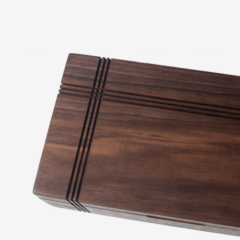 Tea Chest | Black Walnut | 8 Compartments-zoom-