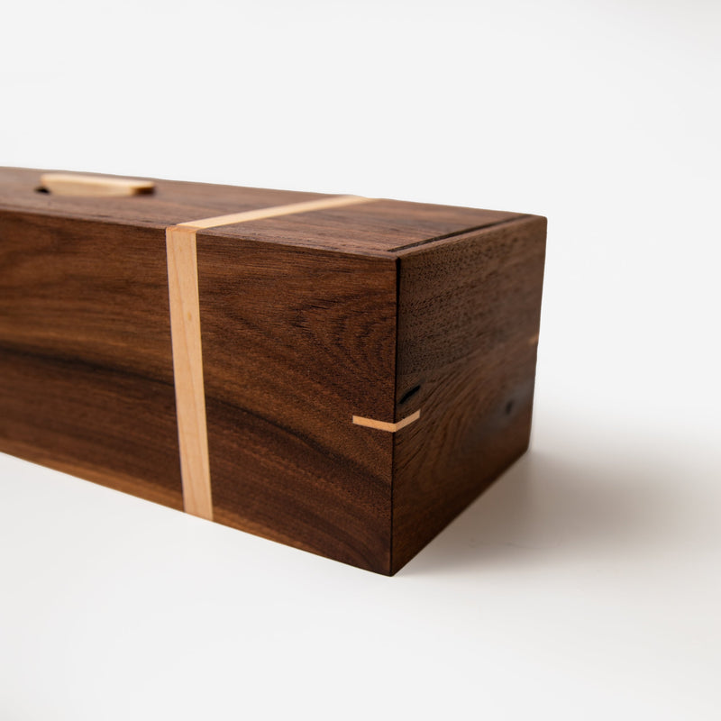 Tea Box | Black Walnut & Maple | 5 Compartments-zoom-