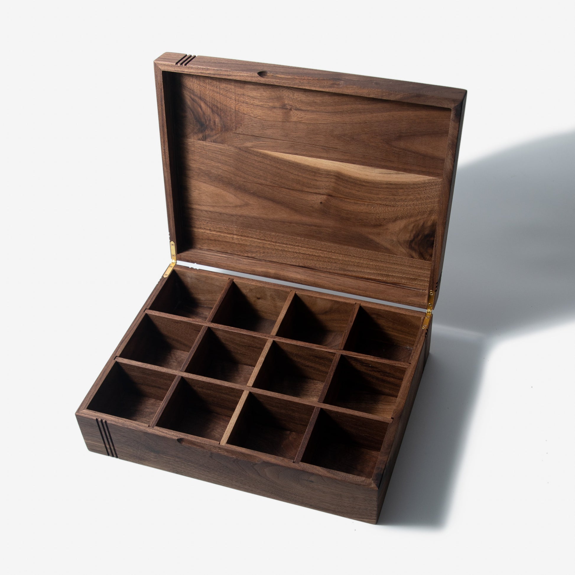 Tea Chest | Black Walnut | 12 Compartments-3